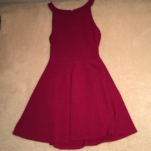 Maroon Skater Dress